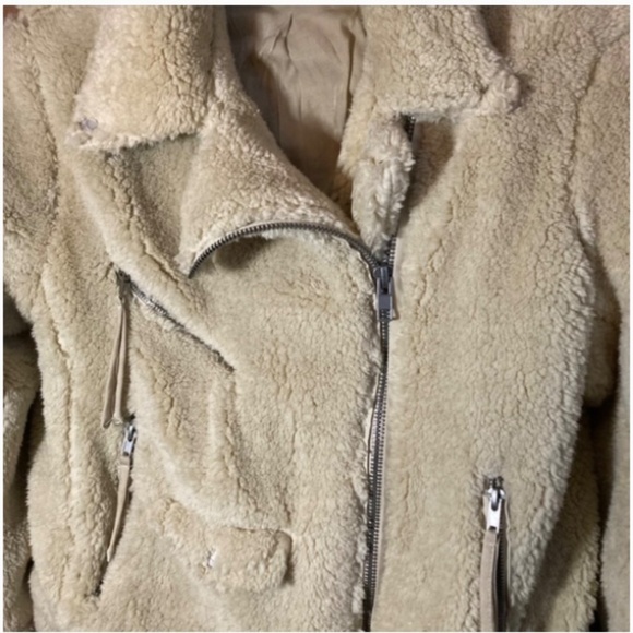 We The Free Shearling Moto Jacket Women’s Size Small - Picture 3 of 12